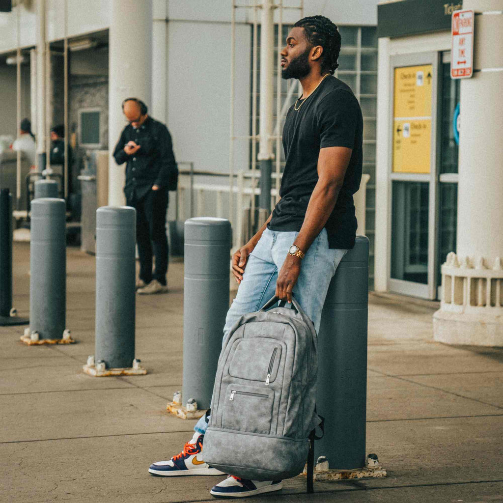 Grey Leather Carry-On Patented Backpack (Only 300 Made)