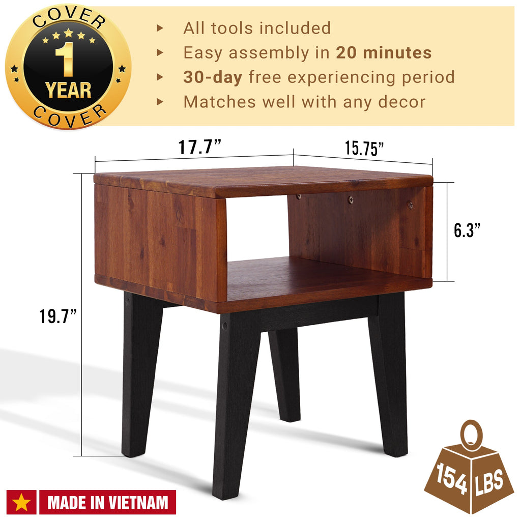 Serena Solid Wood Nightstand