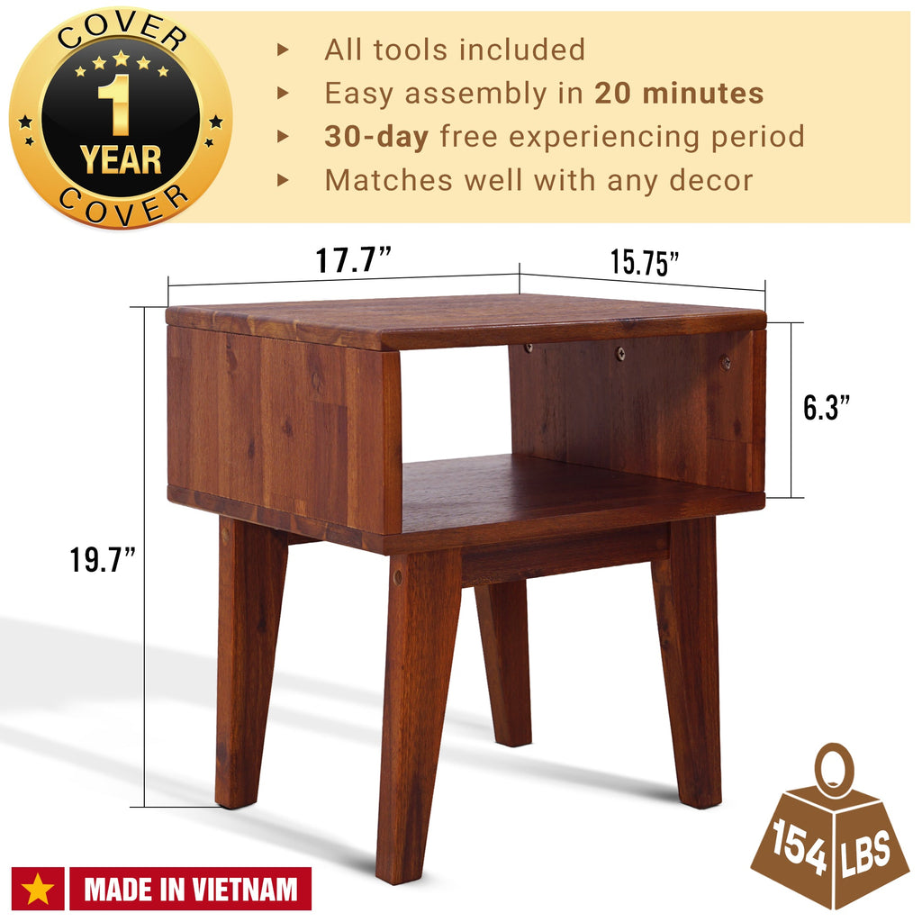 Serena Solid Wood Nightstand