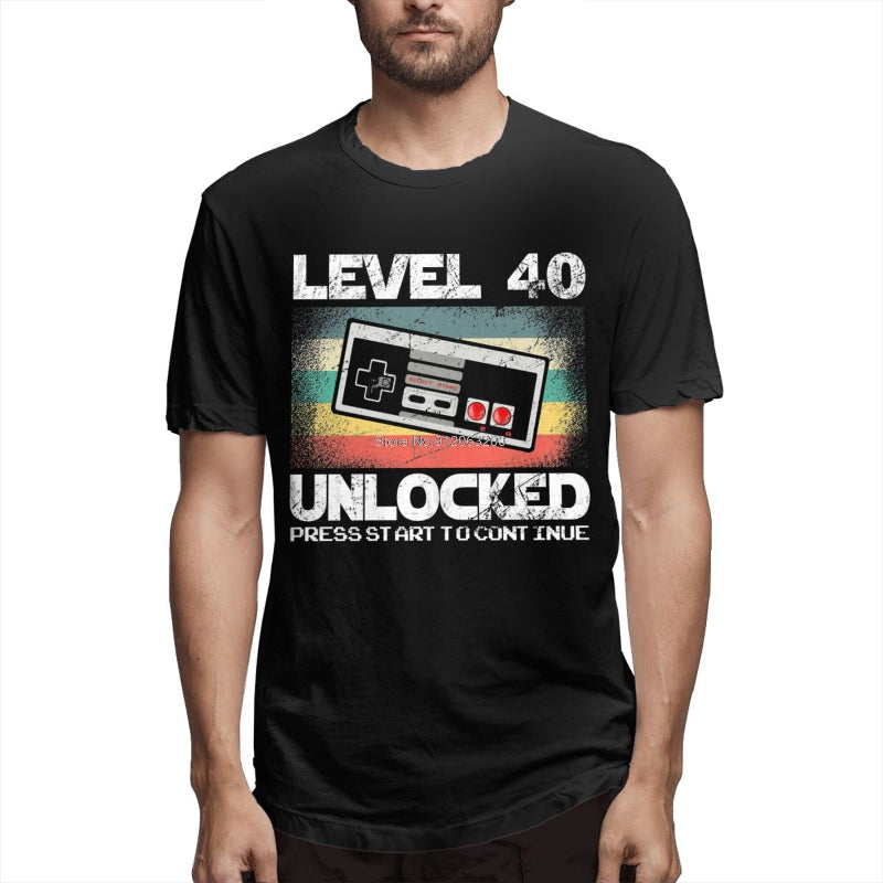 "Level 40 Unlocked" Gamer T-Shirt