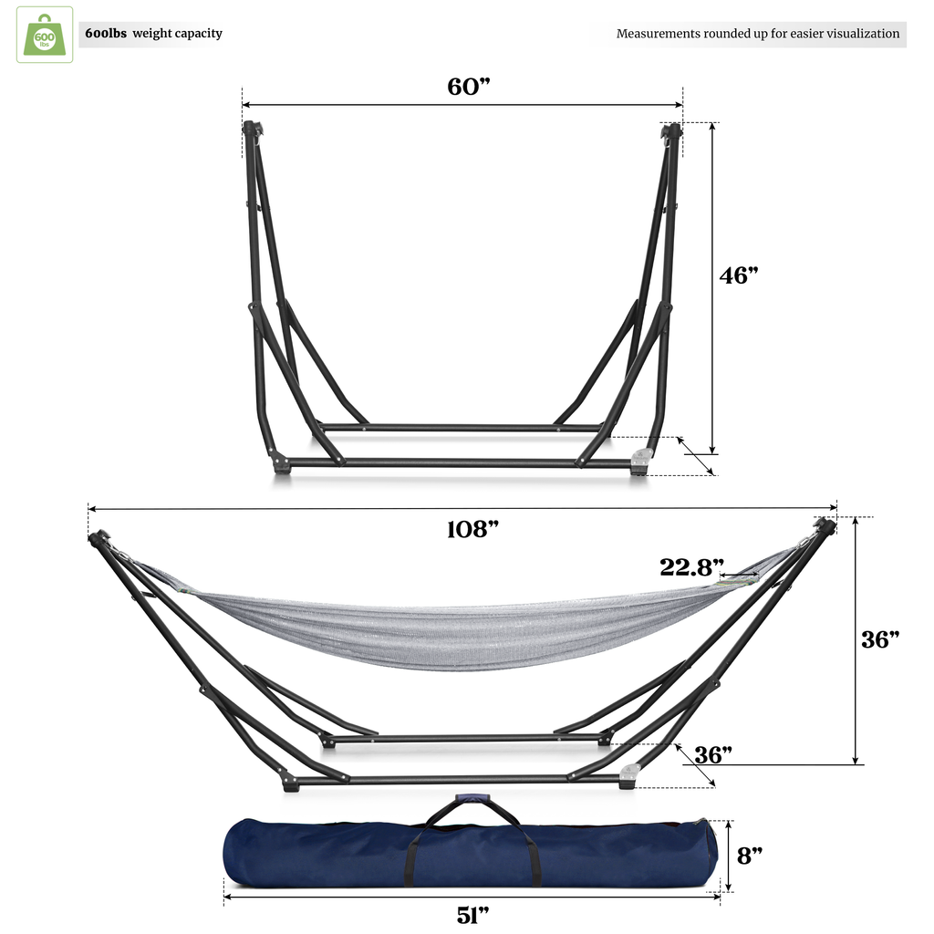 Tranquillo UniGen Transforming Hammock Stand for Ultimate Relaxation