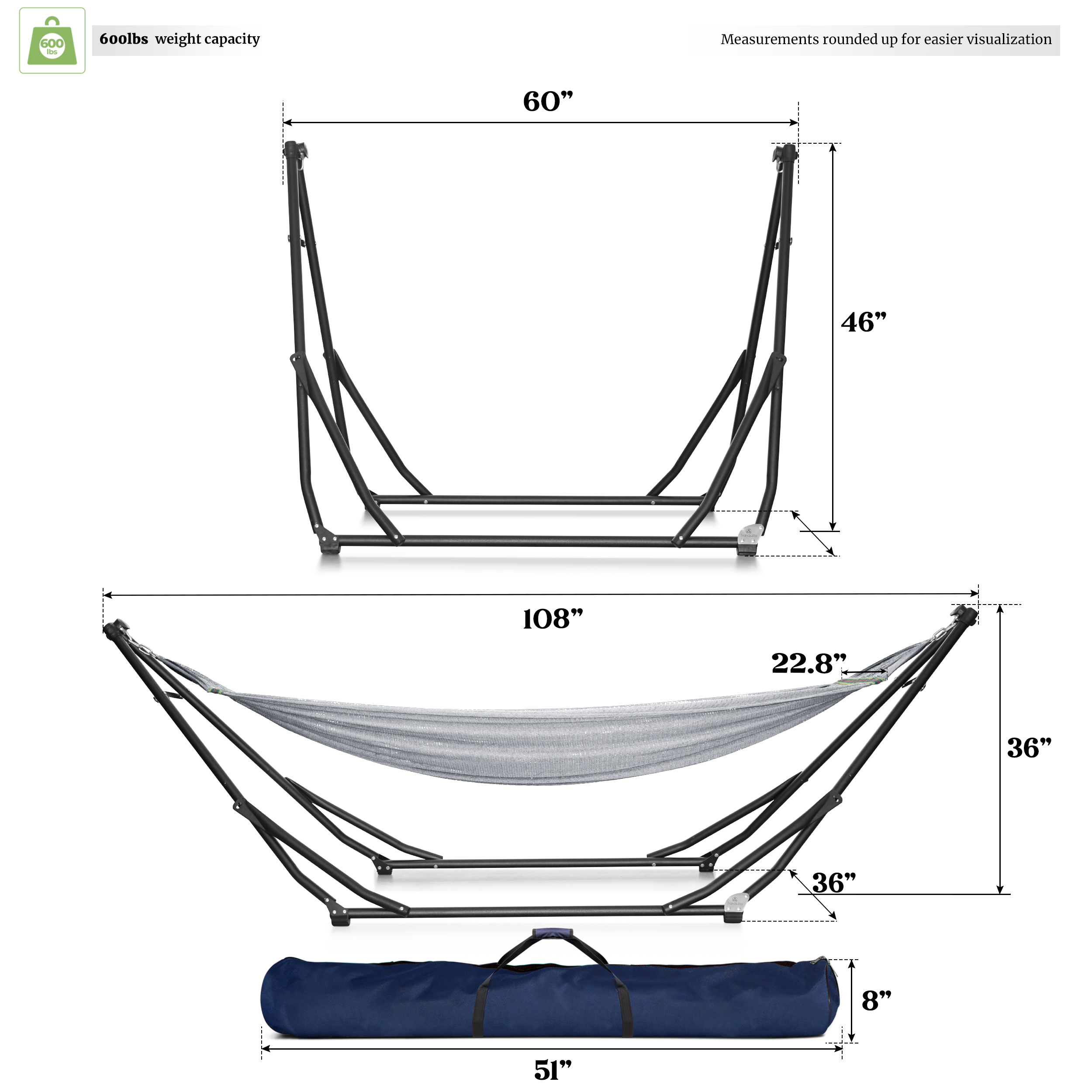 Tranquillo UniGen Transforming Hammock Stand for Ultimate Relaxation