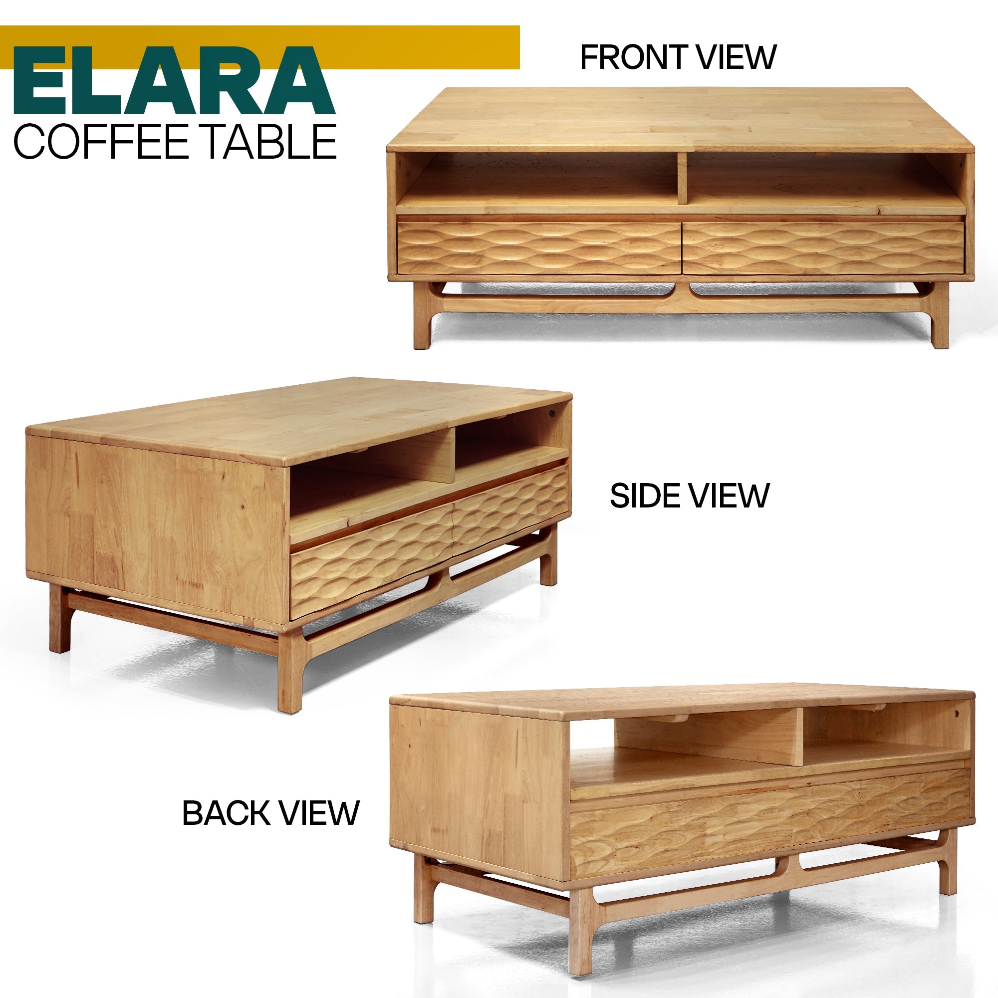 Elara Wooden Coffee Table