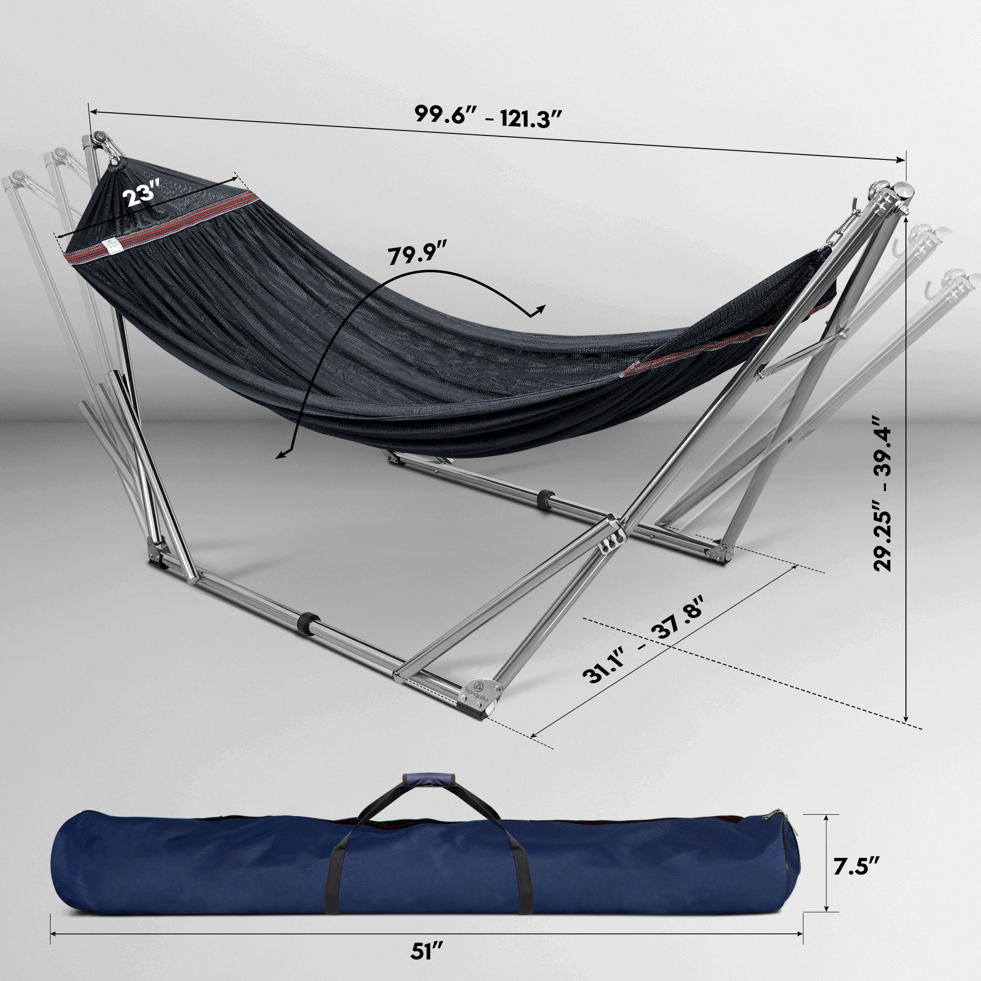 Tranquillo Universal Stainless Steel Hammock Stand for Ultimate Relaxation