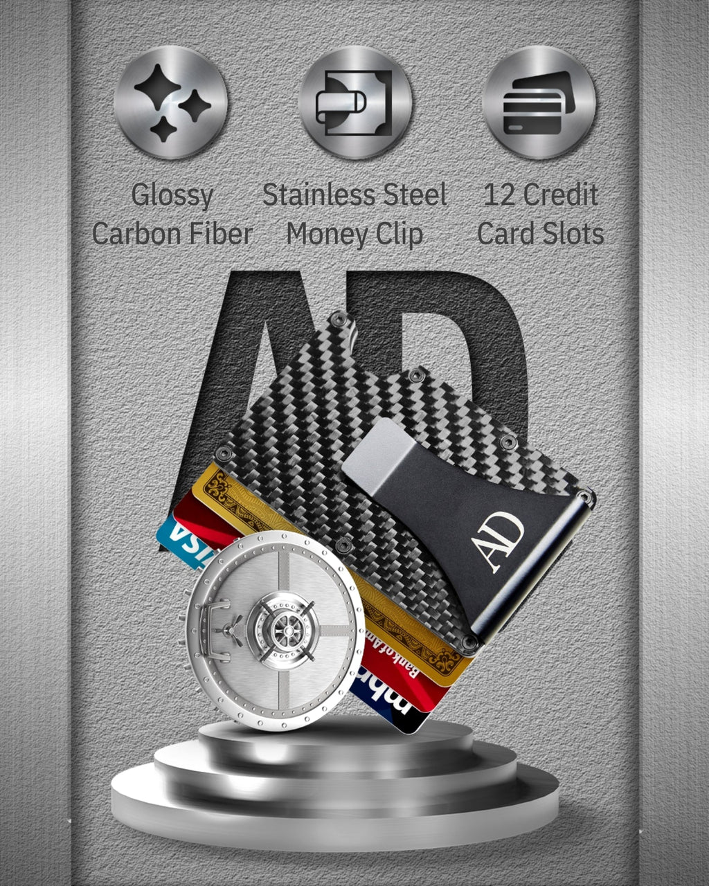 Carbon Fiber Money Clip Card Case