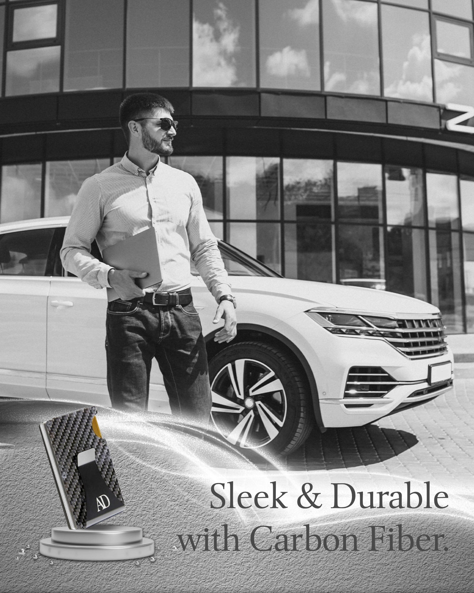 Carbon Fiber Money Clip Card Case