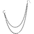 Handcrafted Black Anodized Double Sweep Ear to Nose Chain