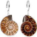 Handcrafted Spiral Ammonite Sea Fossil Ear Weights