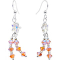Handcrafted Star Trail Dangle Earrings Created with Crystals