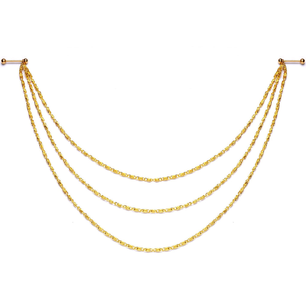 5/8 Handcrafted Electro Plated Debutante Dangle Nipple Chain
