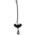 Handcrafted Bat Pregnancy Belly Ring Created with Crystals