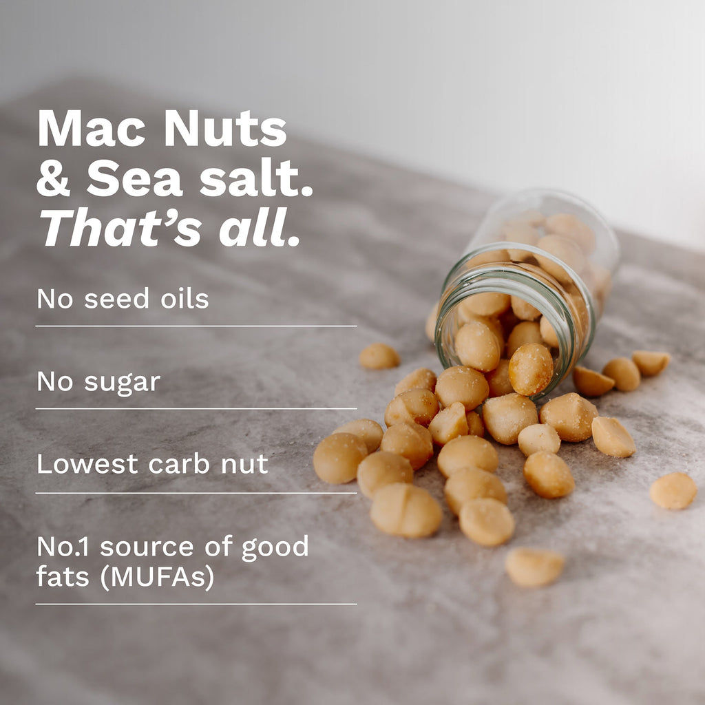 Dry Roasted Macadamia Nuts with Namibian Sea Salt (4oz x 6 Bags)