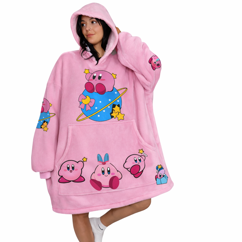 Kirby Wearable Blanket Hoodie for Kids & Adults | OLM Toys