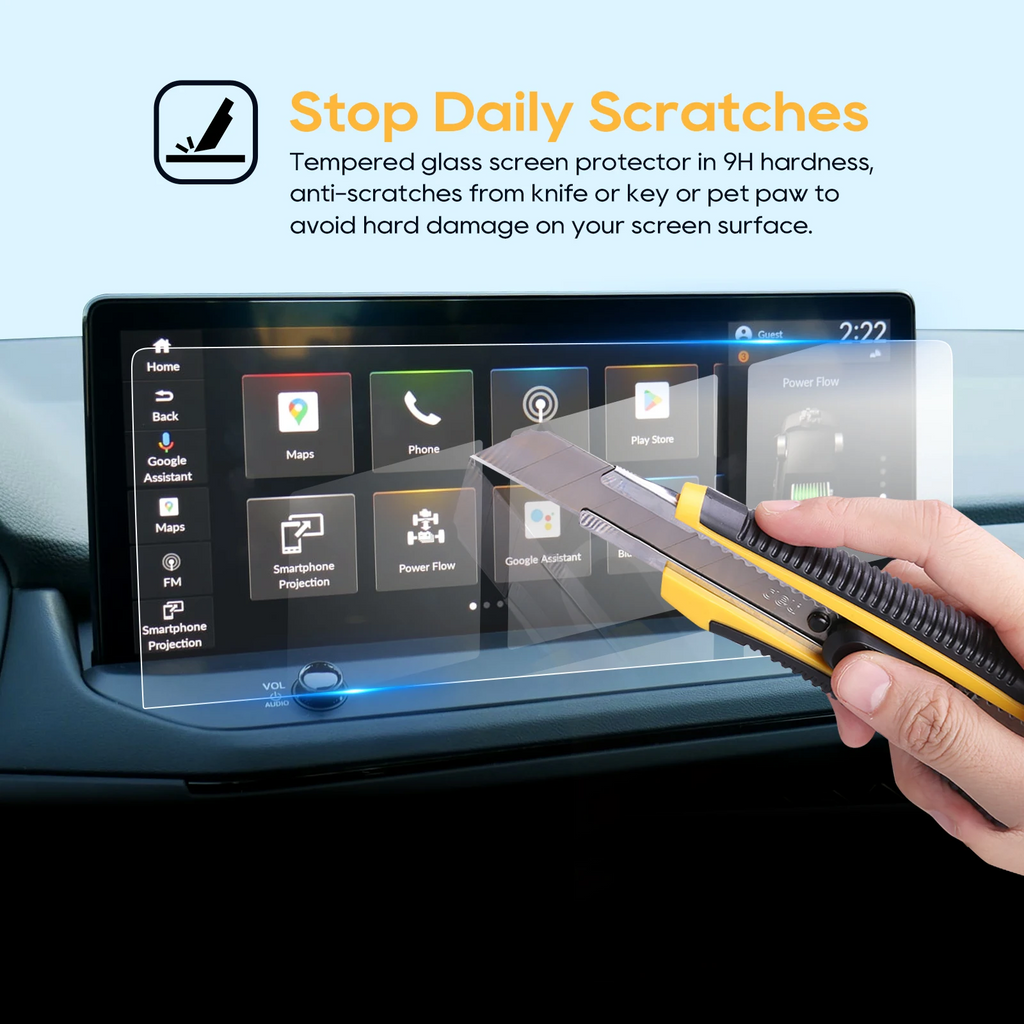 Tempered Glass 9H Screen Protector For Honda Accord 10th Gen, 11th Gen, & Civic 11th Gen