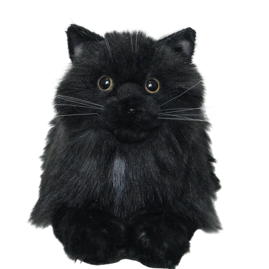 Fully Black Cat Longhair-Handmade Life-Size Companion & Pet Memorial