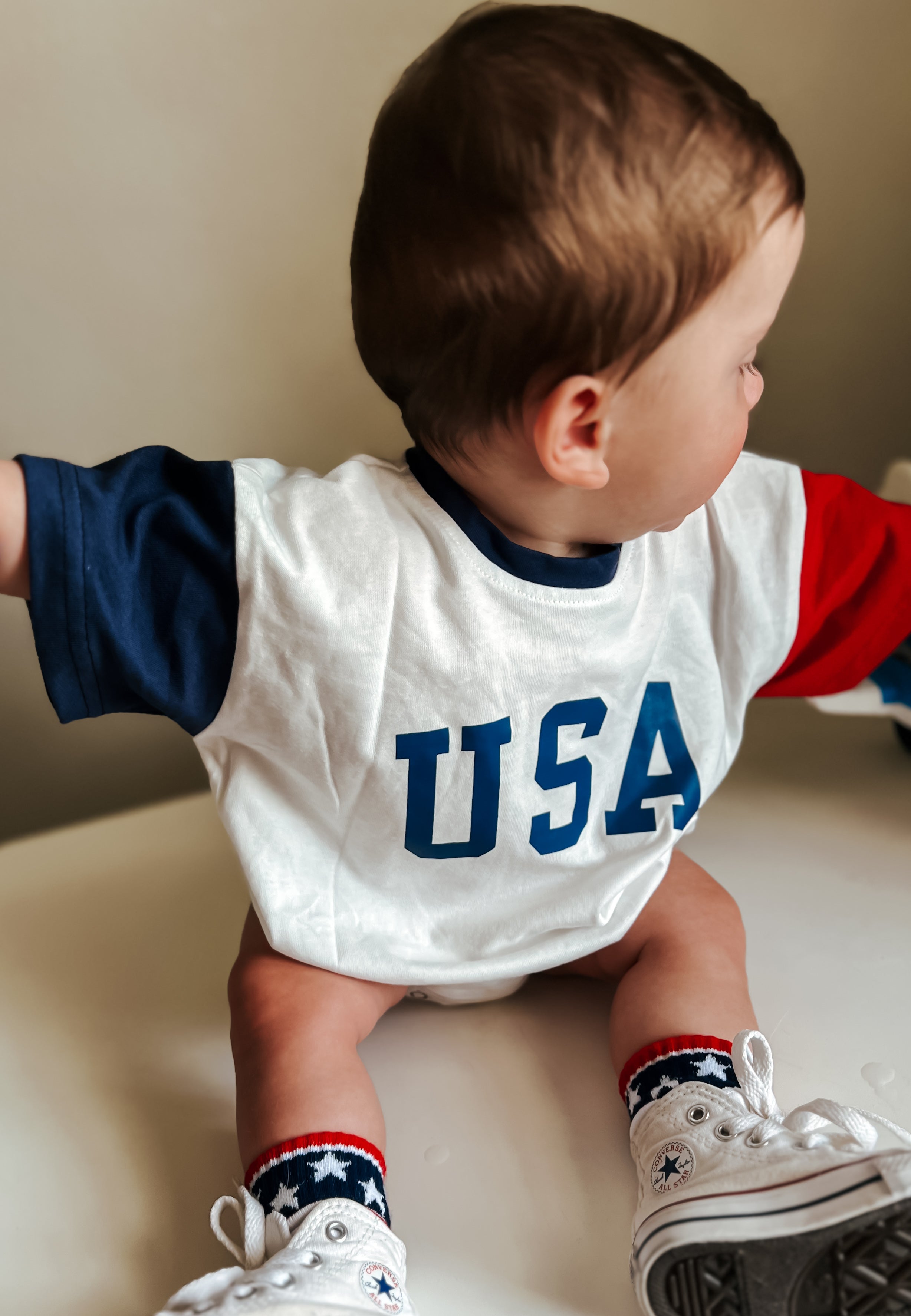 Stars and Stripes 4th of July Socks - Infant, Toddler, Youth & Adult Sizes