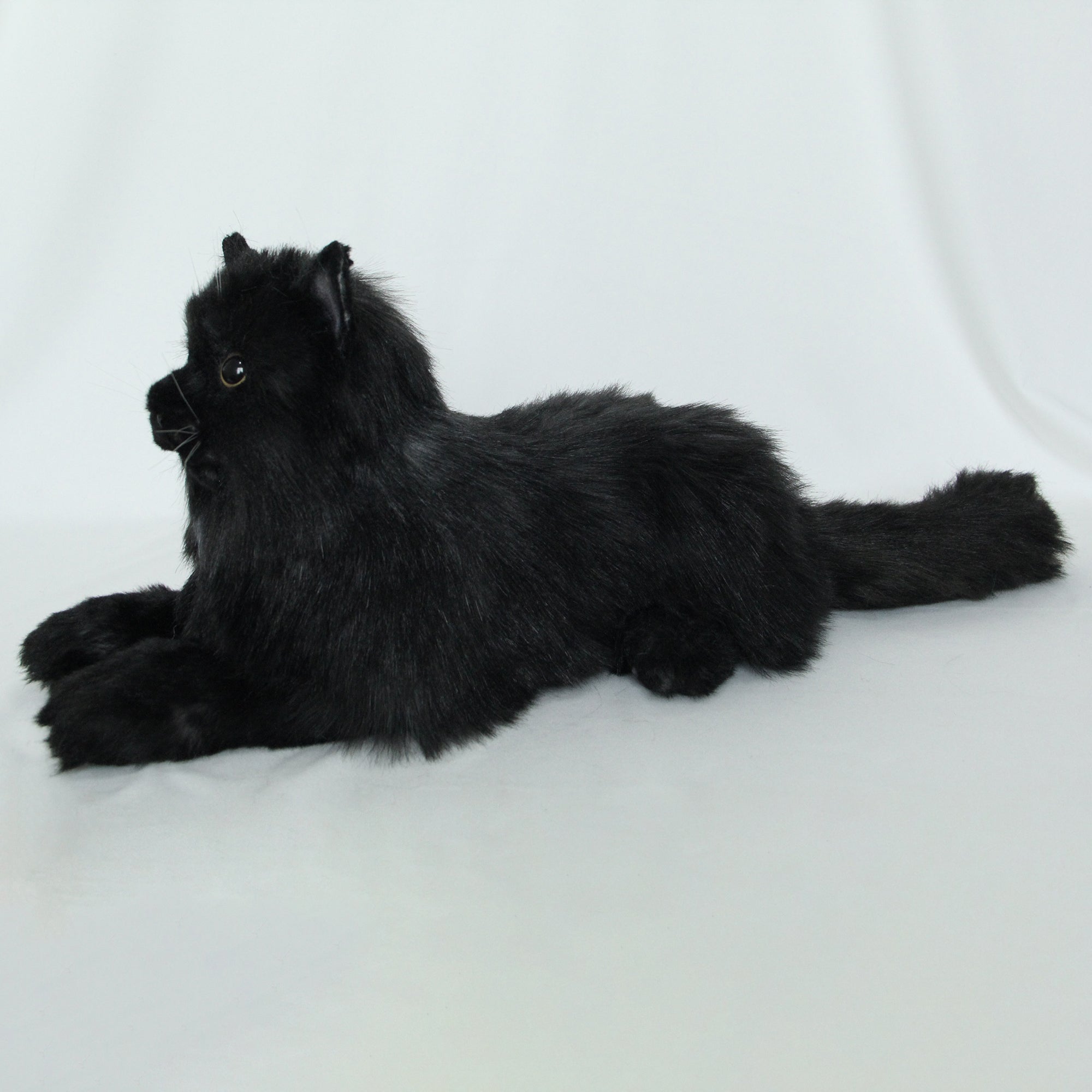Fully Black Cat Longhair-Handmade Life-Size Companion & Pet Memorial