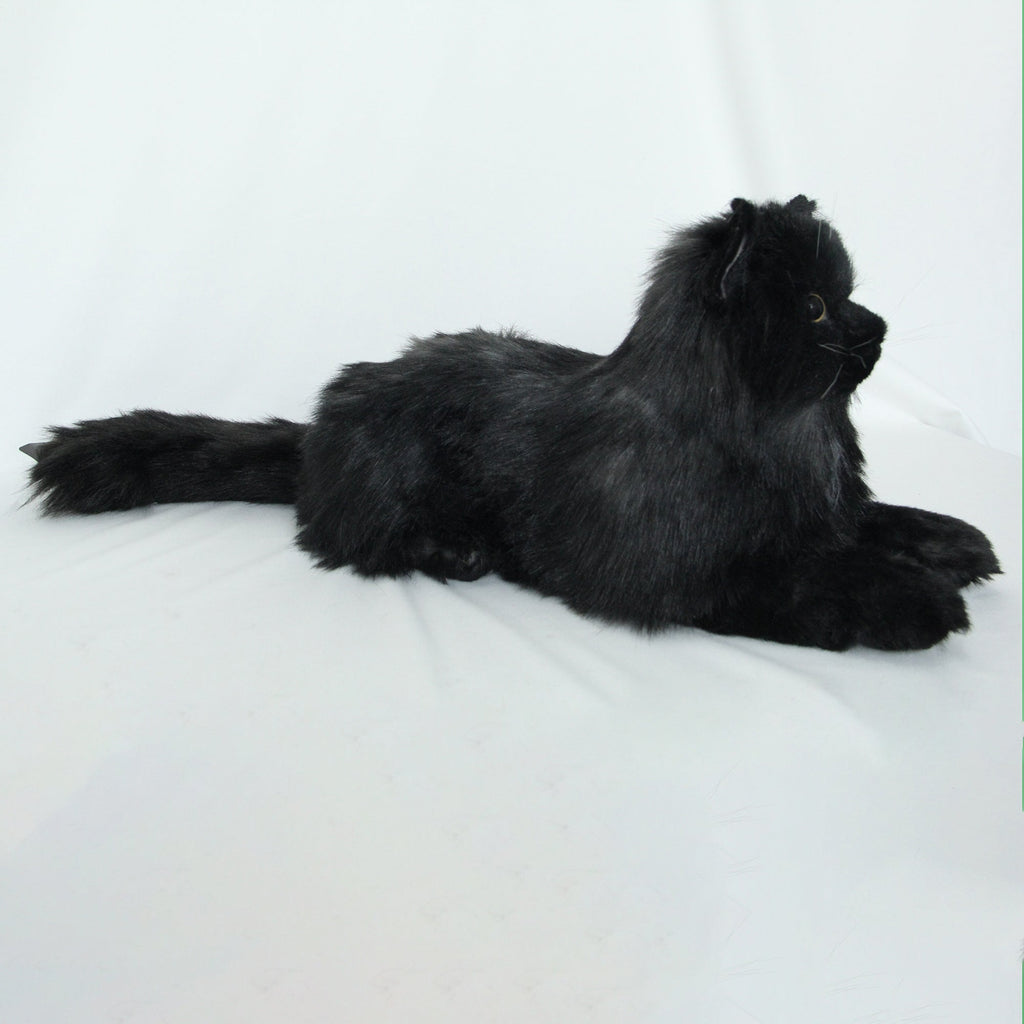 Fully Black Cat Longhair-Handmade Life-Size Companion & Pet Memorial