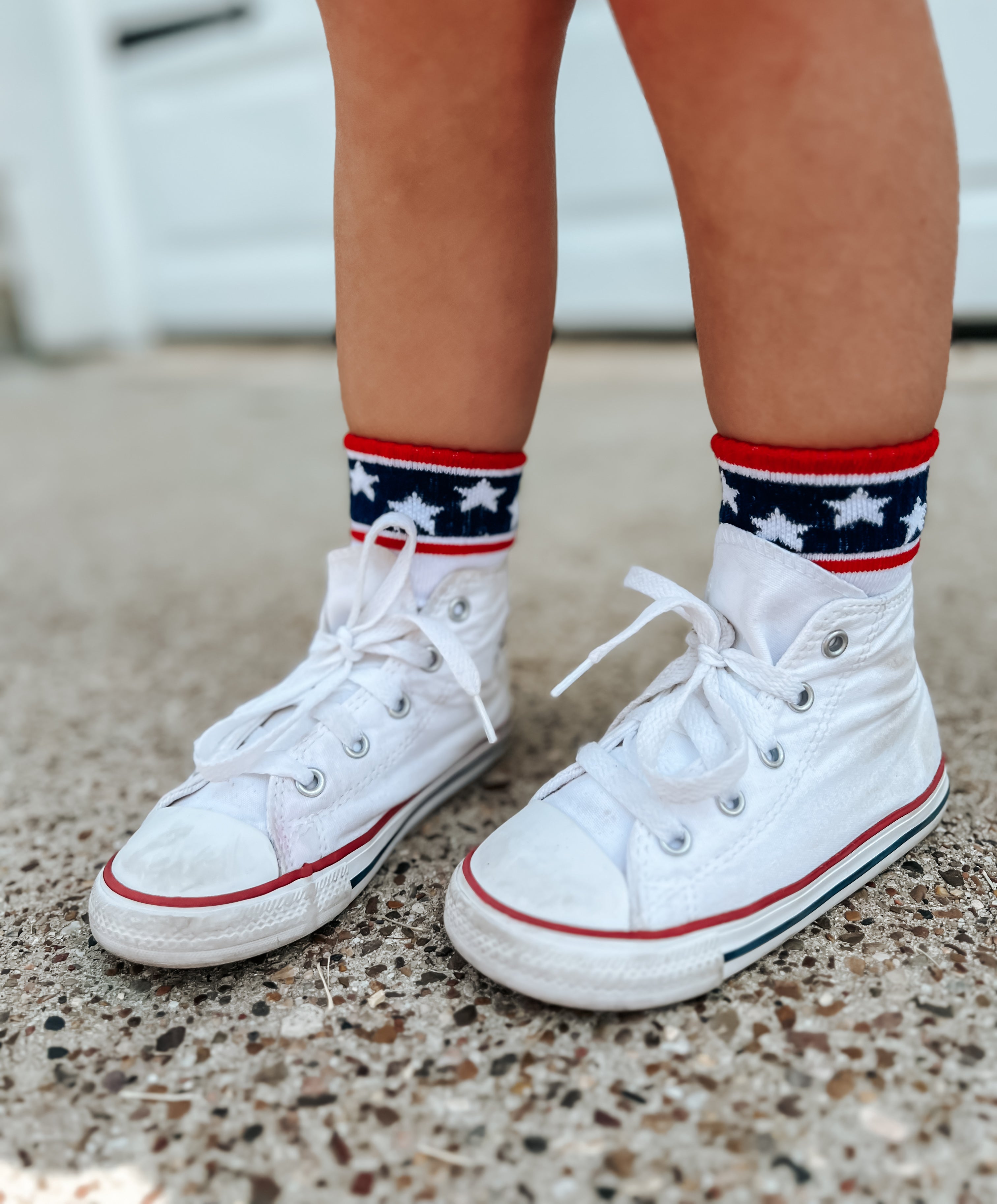 Stars and Stripes 4th of July Socks - Infant, Toddler, Youth & Adult Sizes