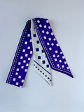 Purple and White Blocks Twilly