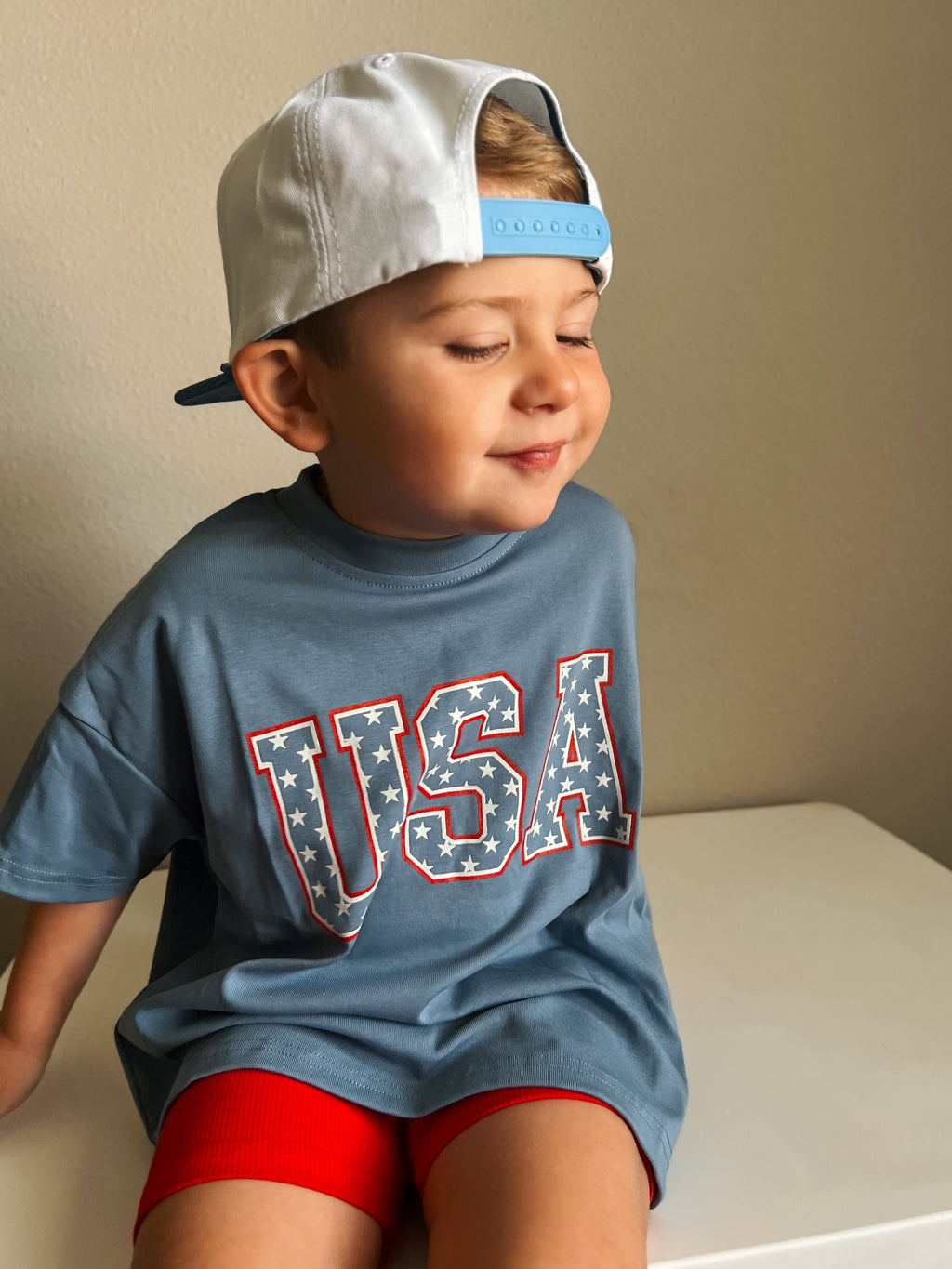 USA Stars Oversized Tee