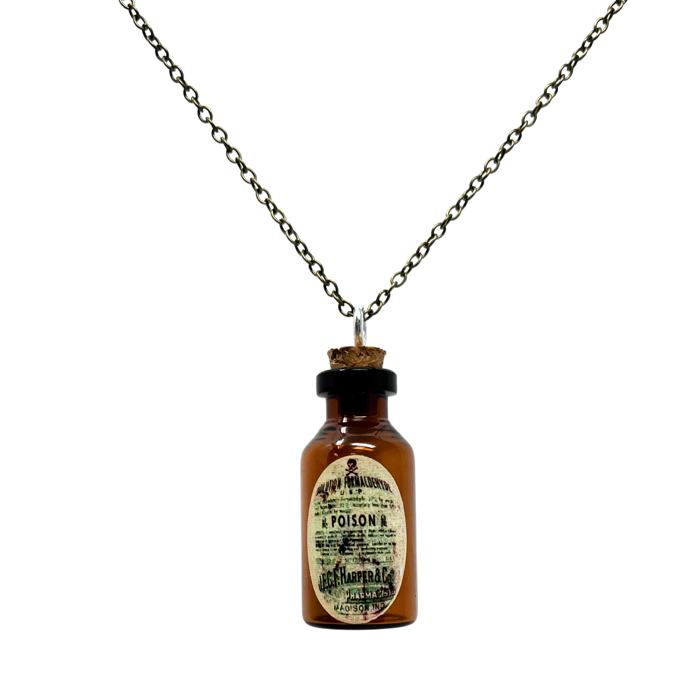 Vintage Apothecary Potion Necklace Gothic Witch Glass Bottle Pendant Harajuku Gyaru