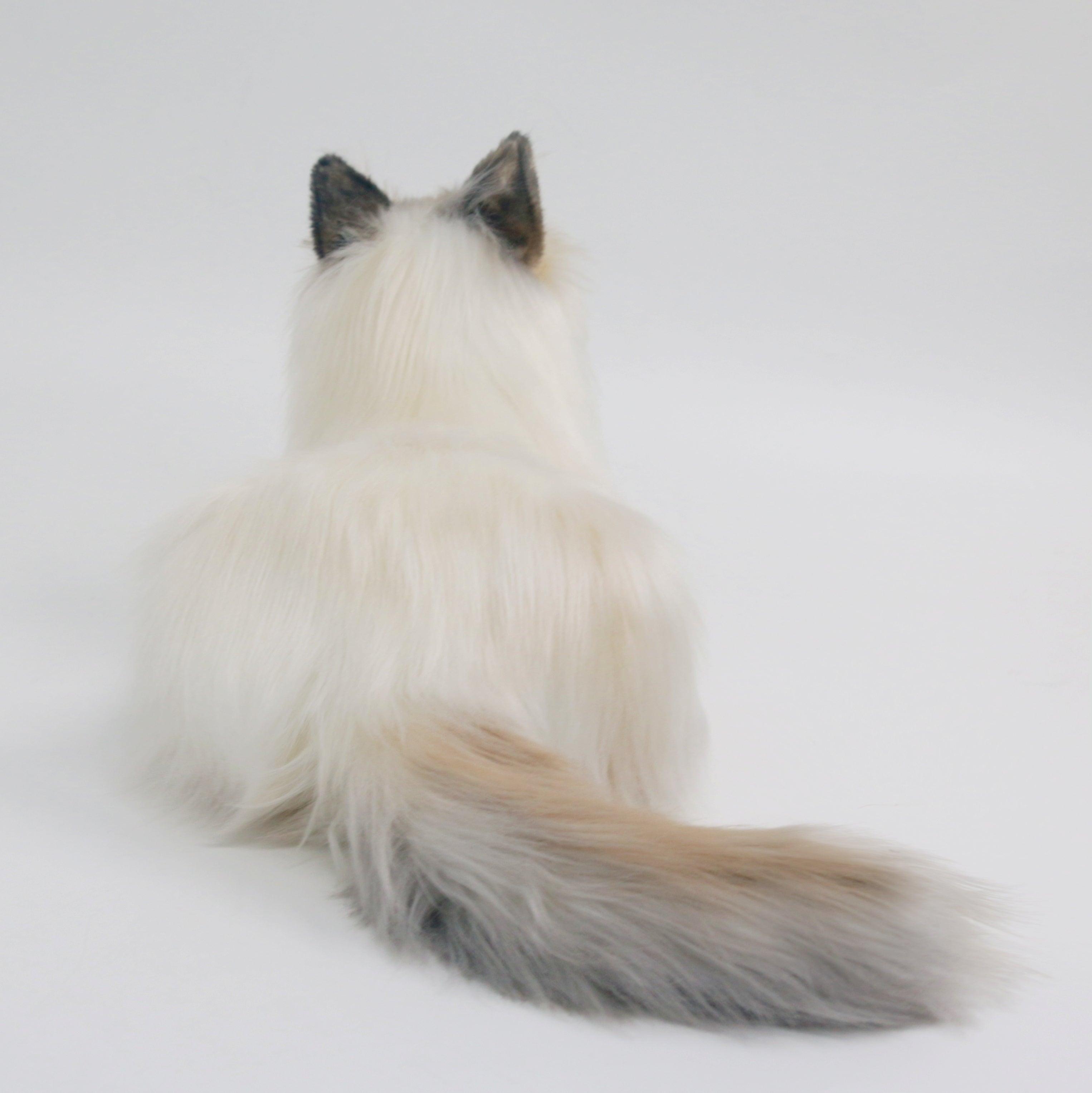 Plush Dog Stuffed Animal Brown Hair Cat with Blue Eyes Order to Make