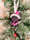 Wood Holiday Krampus Cutie Christmas Ornament
