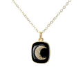 Vintage Crescent Moon Coin Necklace Gold Celestial Minimalist Jewelry