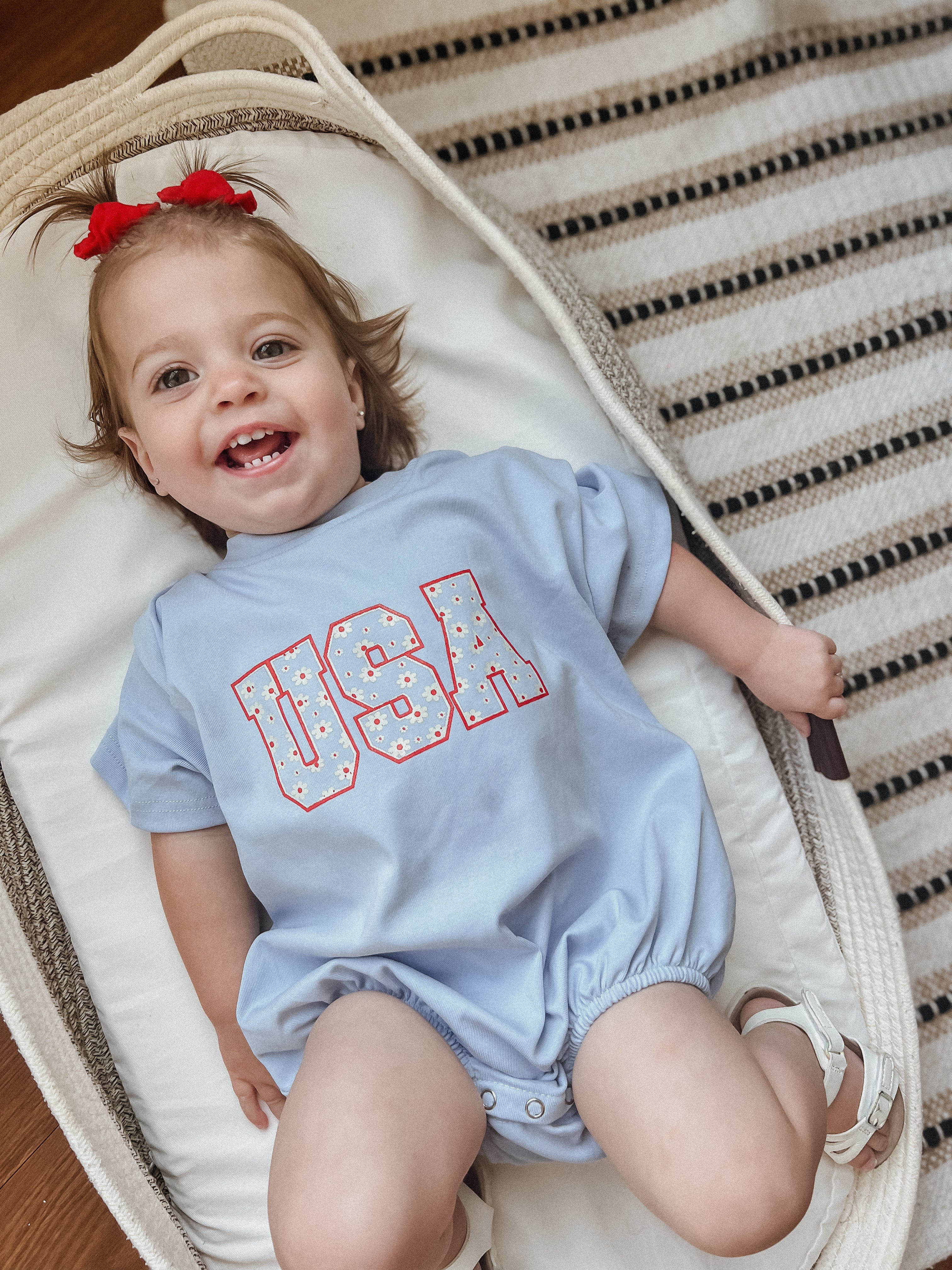 USA Daisy Oversized T-Shirt Romper