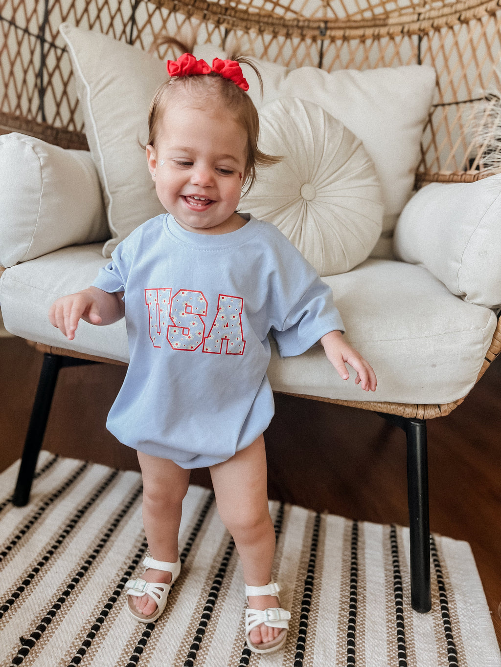 USA Daisy Oversized T-Shirt Romper