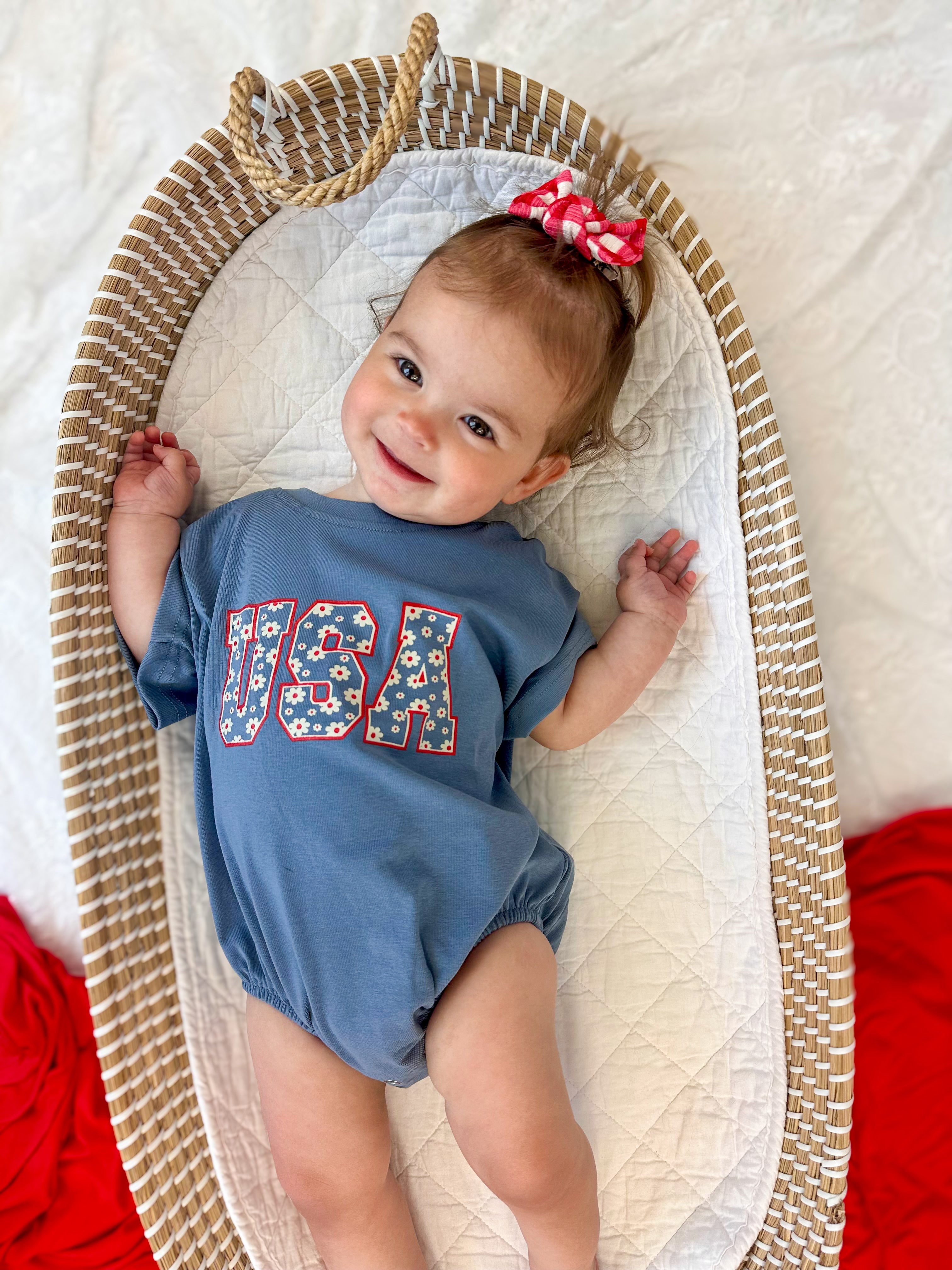 USA Daisy Oversized T-Shirt Romper