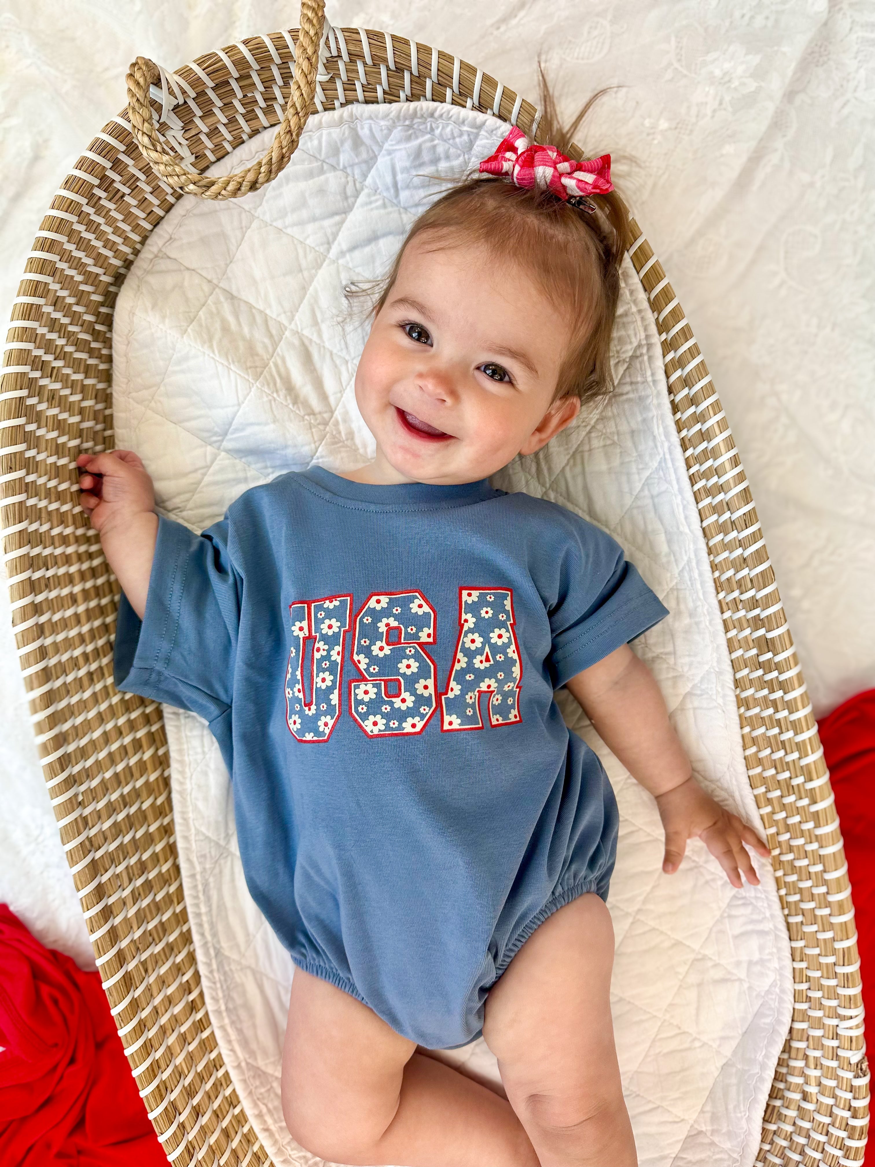 USA Daisy Oversized T-Shirt Romper