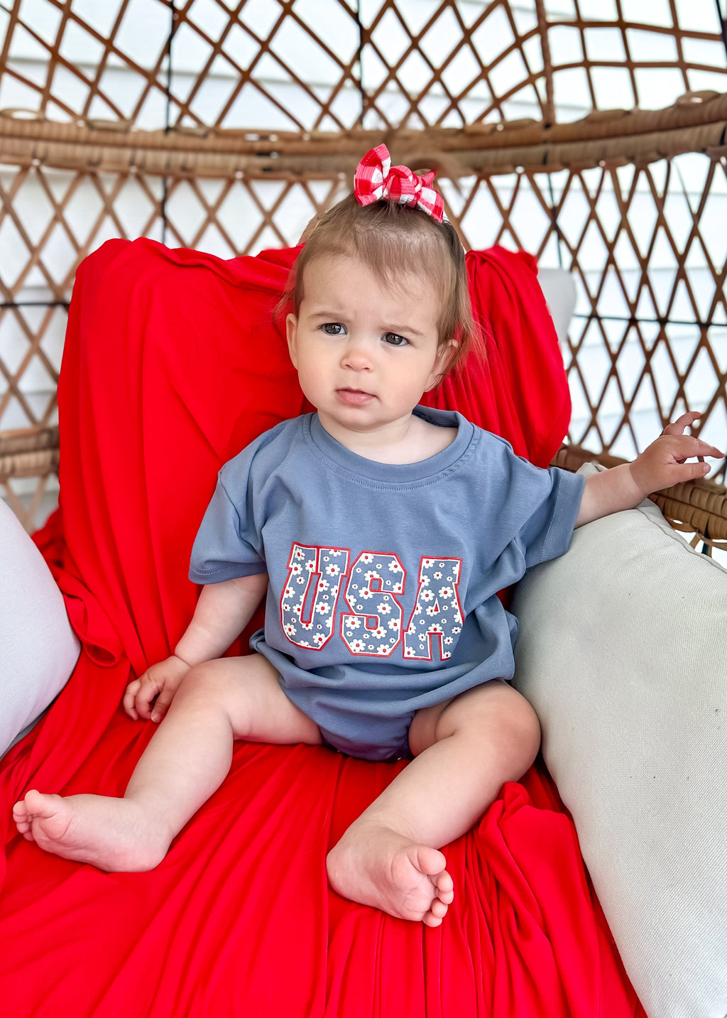 USA Daisy Oversized T-Shirt Romper