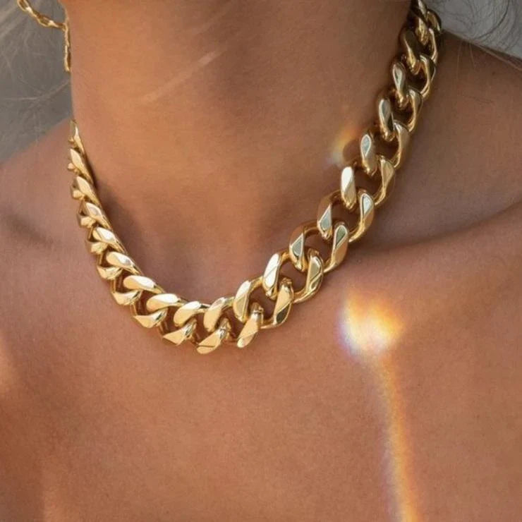 18K Gold Chunky Chain Necklace