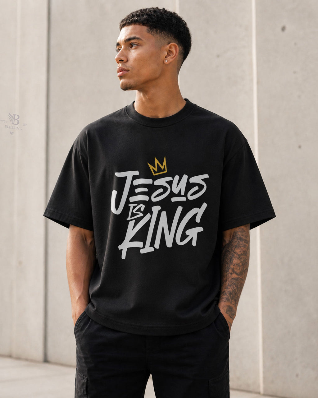 Men's Heavy  Jesus is forever King