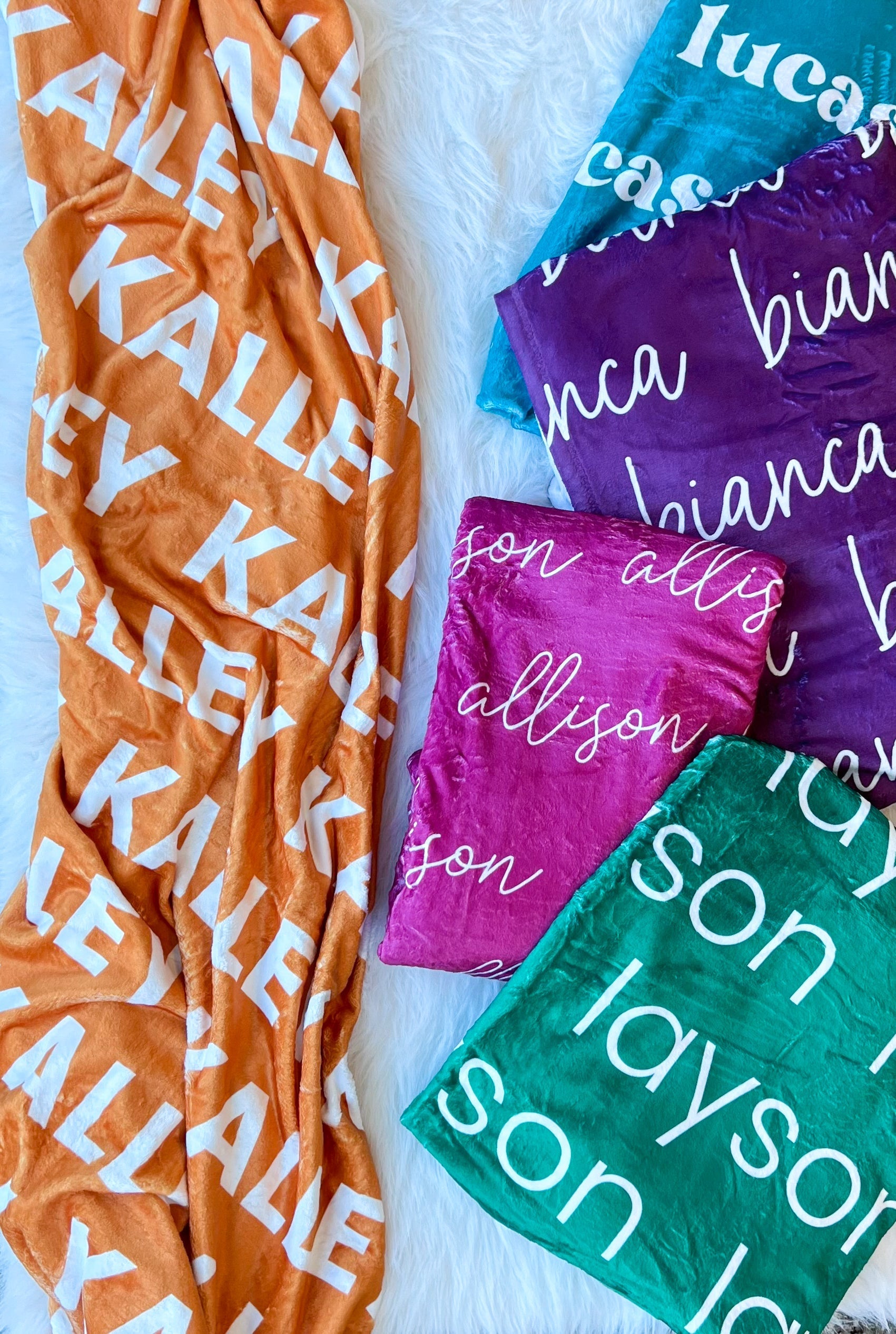Jewel Tones Personalized Minky Blanket