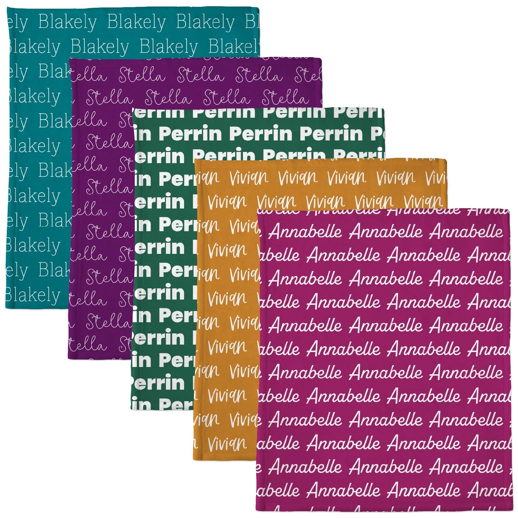 Jewel Tones Personalized Minky Blanket