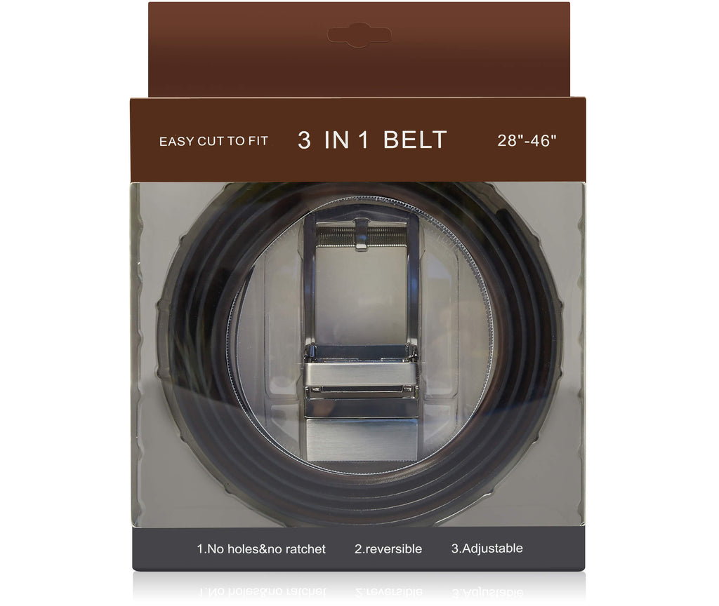 Leather Ratchet Reversible 3 in 1 Belt