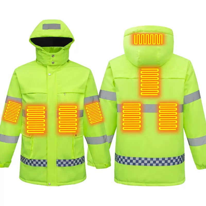 LITEGUEST USB Heated Reflective Waterproof Work Jacket For Winter
