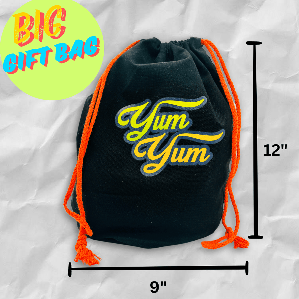 Yum Yum Candy Shop Drawstring Gift Bag – Perfect for Birthdays, Graduation & Holidays