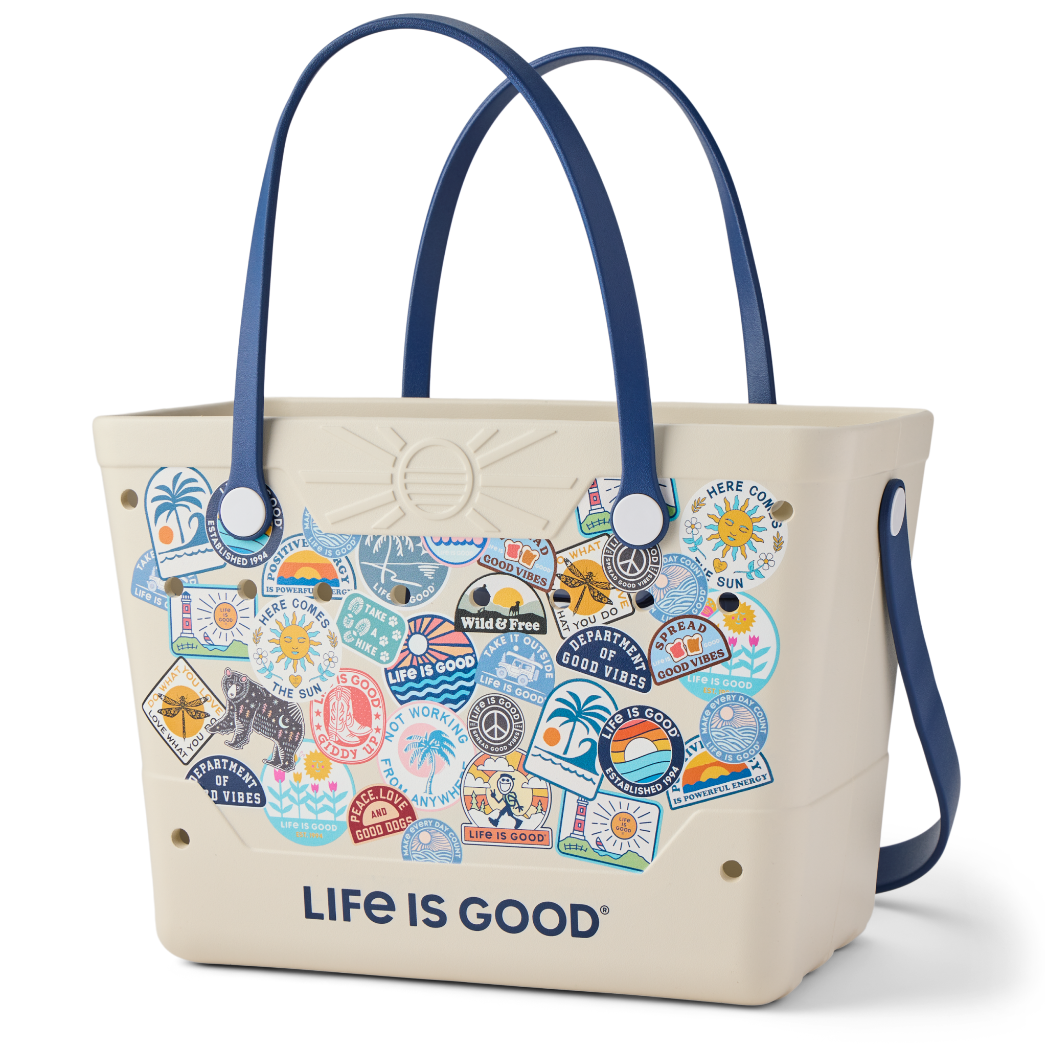 Life is Good Beachcomber Bag Birch White