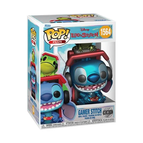 Funko POP Plus: Lilo & Stitch Metallic Gamer Stitch