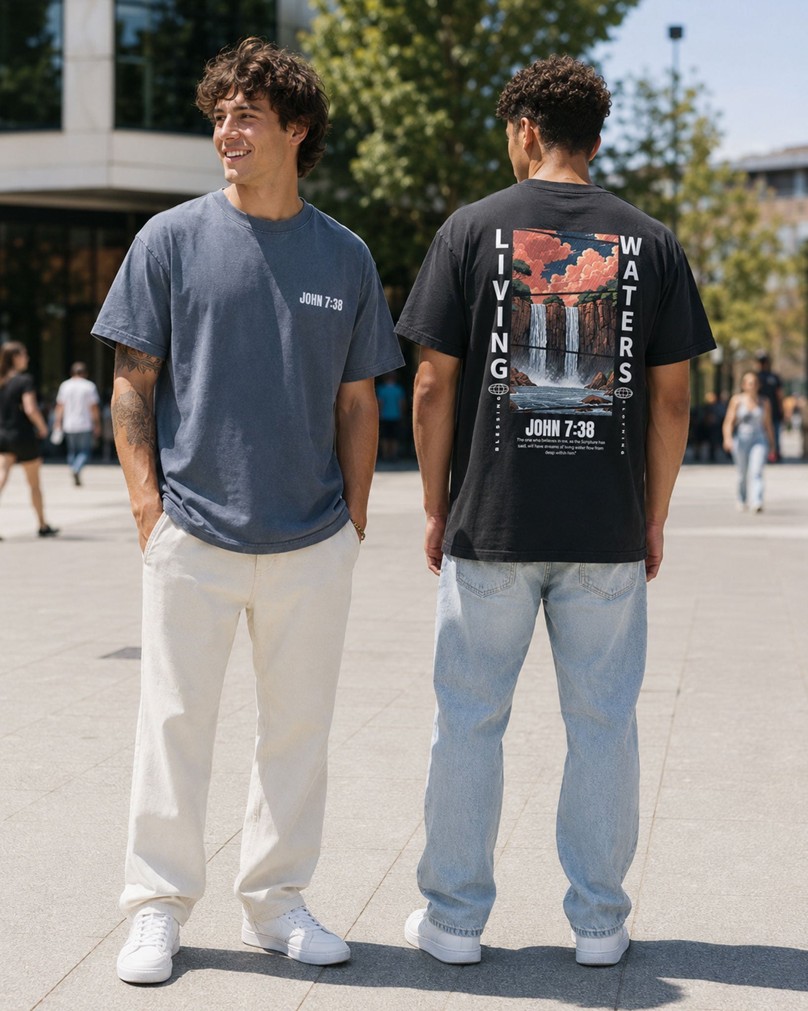 Men's Heavy Tee Oversized Living Waters