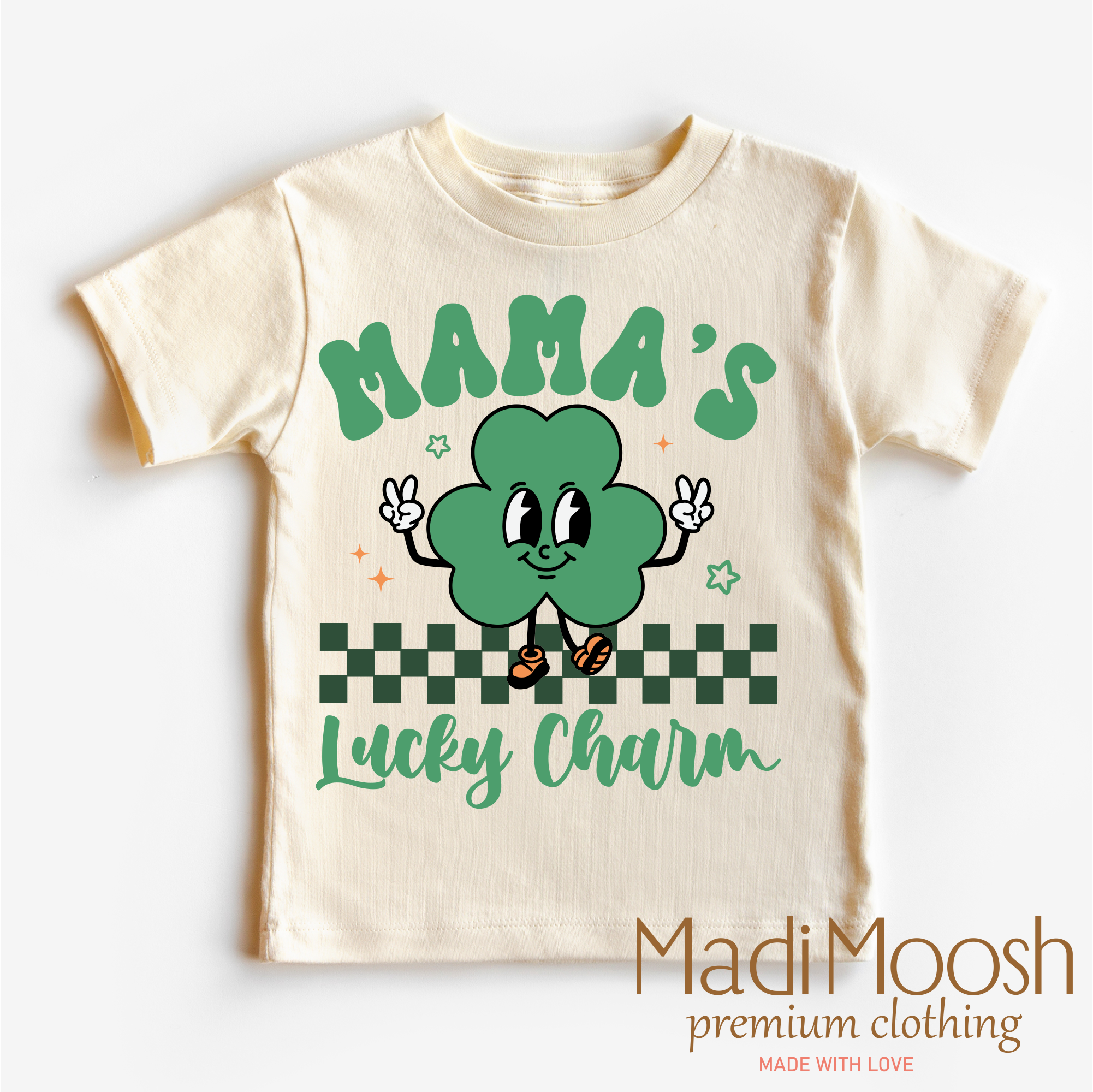 Mama's Lucky Clover St. Patrick's Day  Shirt - Kids St Patrick's Day Tee
