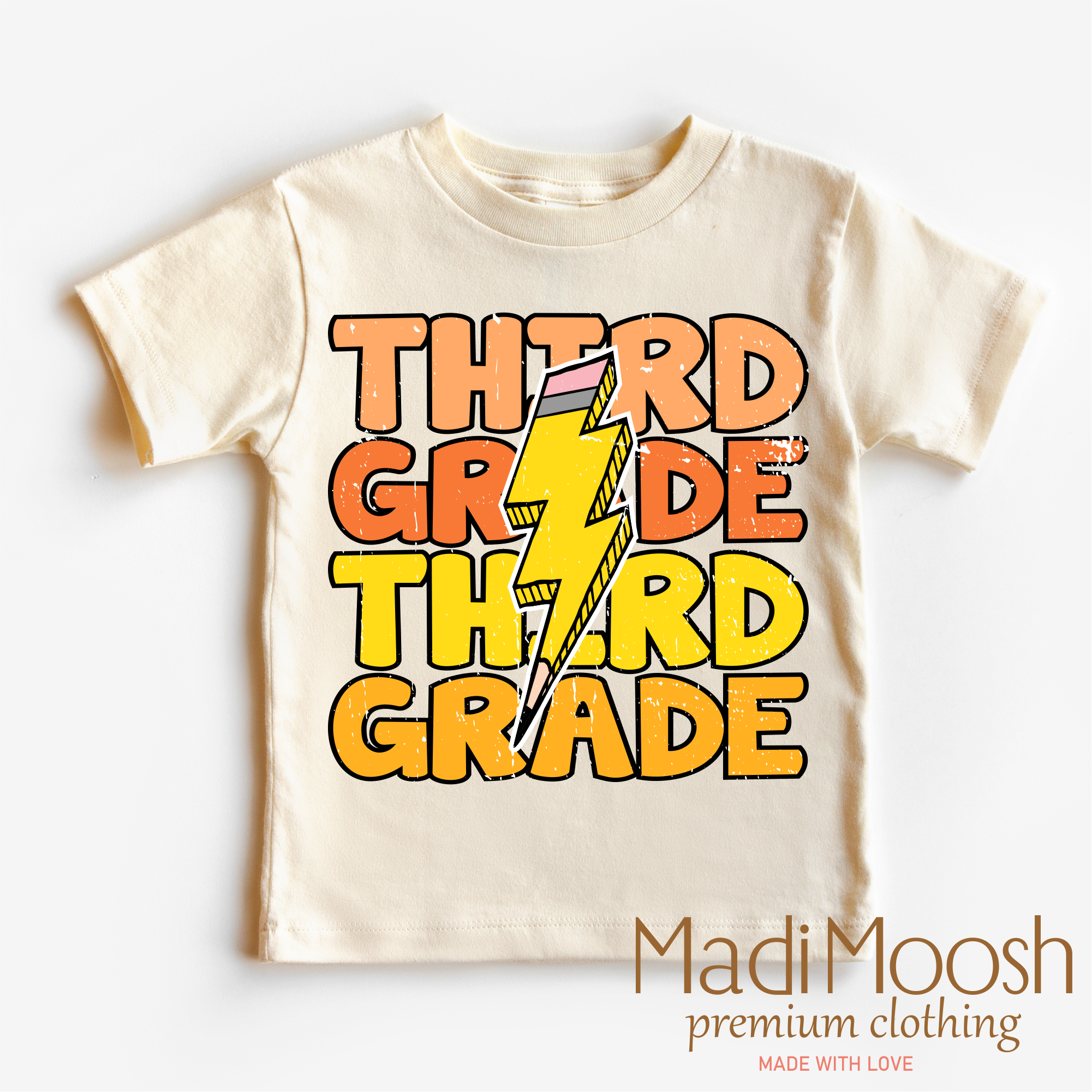 Third Grade Lightning Bolt Shirt - School Shirt