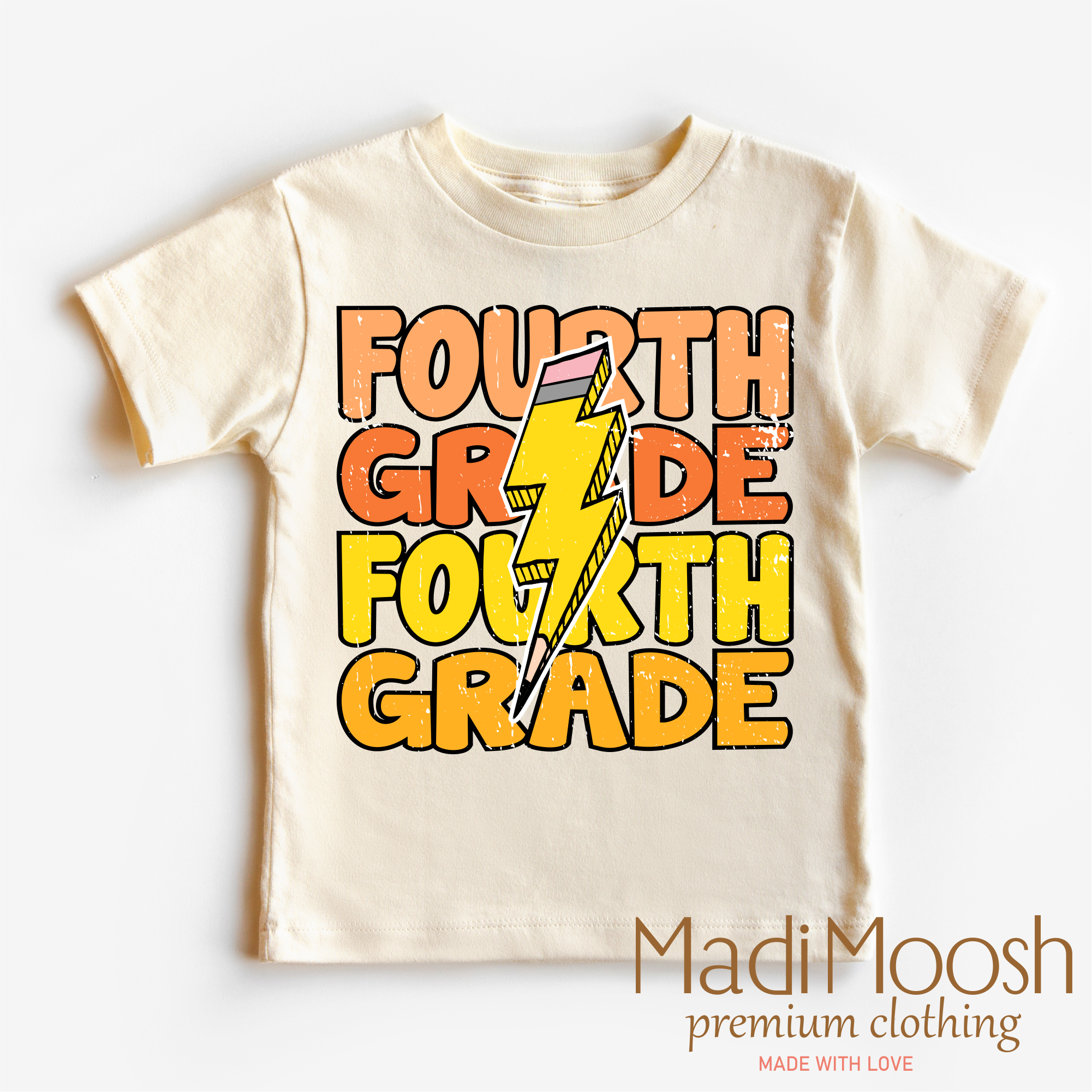 Fourth Grade Lightning Bolt Shirt - School Shirt