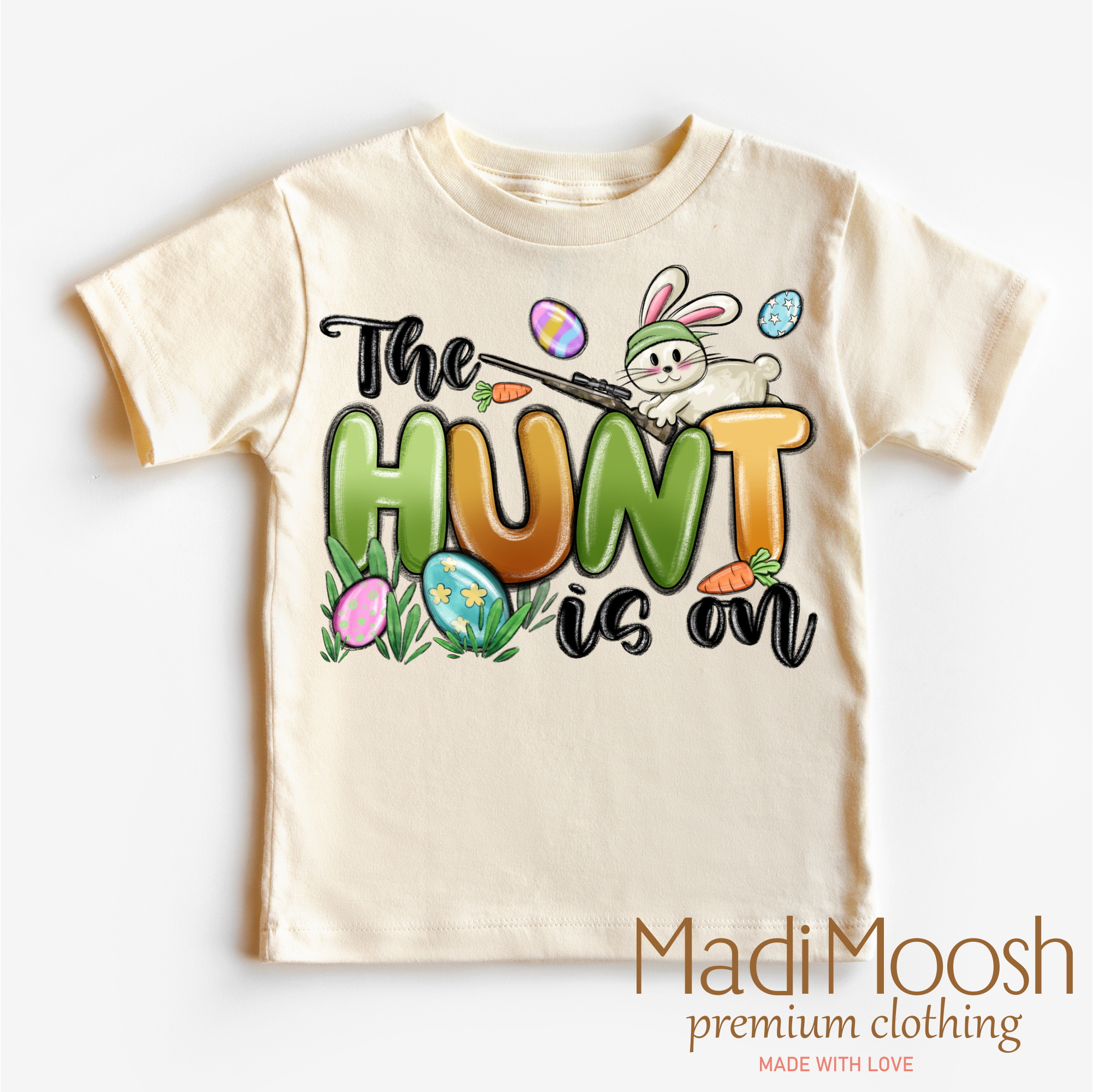 On The Hunt Easter Bunny Shirt - Kids Easter Egg Hunt Tee