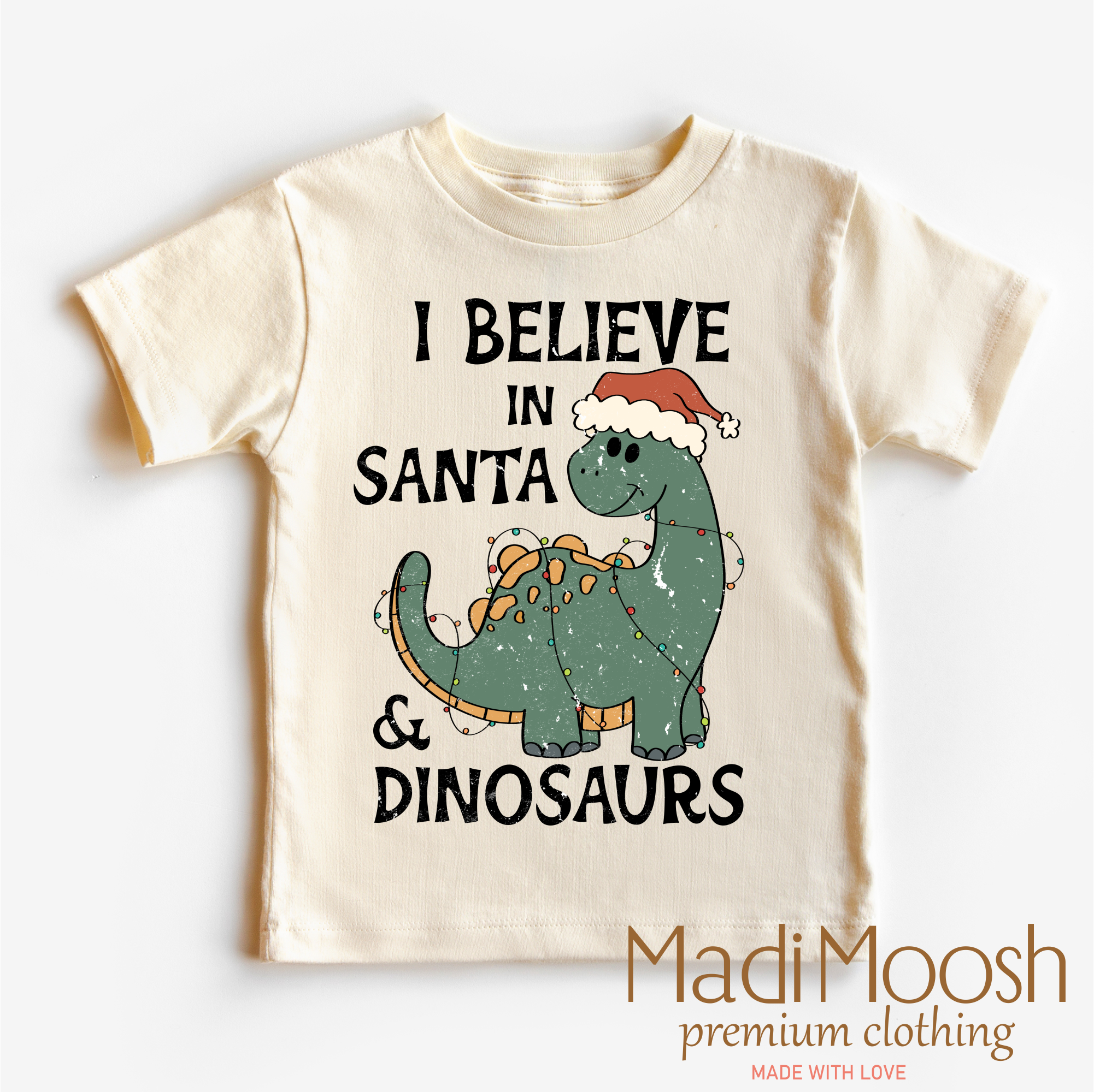 I Believe In Santa And Dinosaurs Christmas Shirt - Christmas Shirt