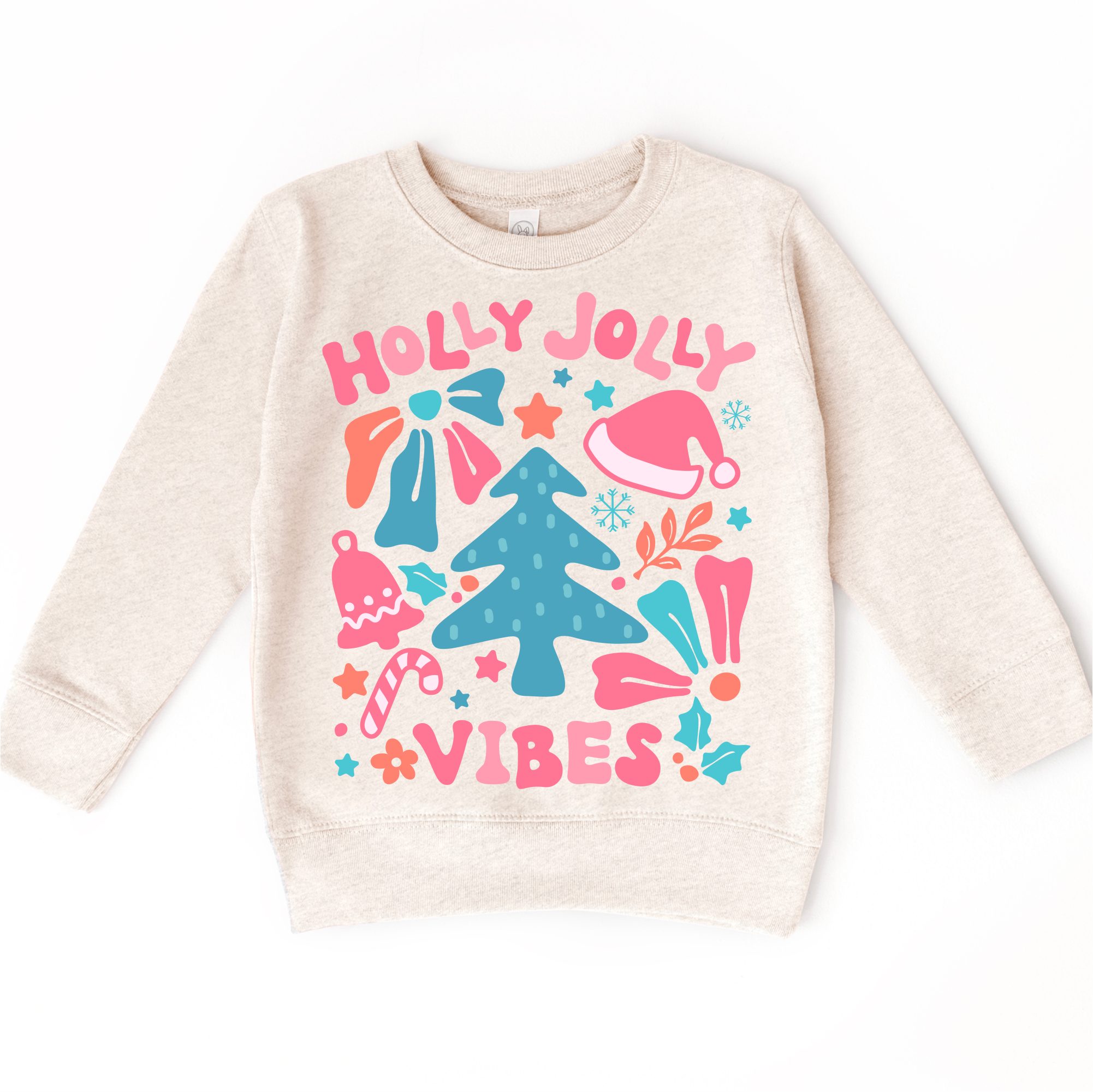 Boho Holly Jolly Vibes Christmas Shirt -  Long Sleeve Tees & Sweatshirts